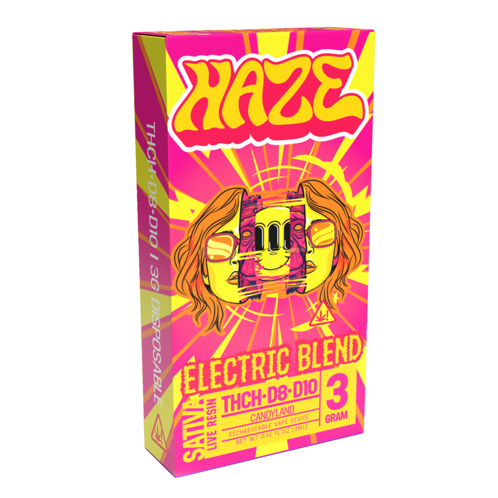 Haze Electric Blend Live Resin Disposable Vape CANDY LAND – 3 GRAMS